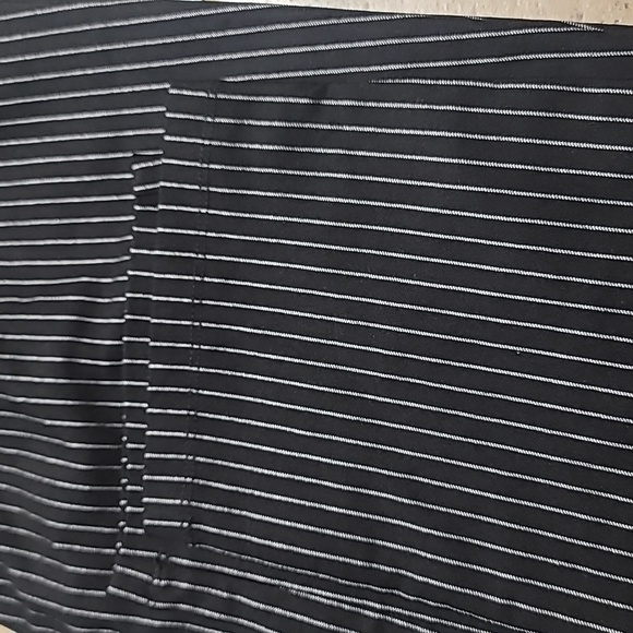 Who What Wear Black and White Pinstripped Casual Pull-On Dress Pants, Size 16 - Picture 6 of 7